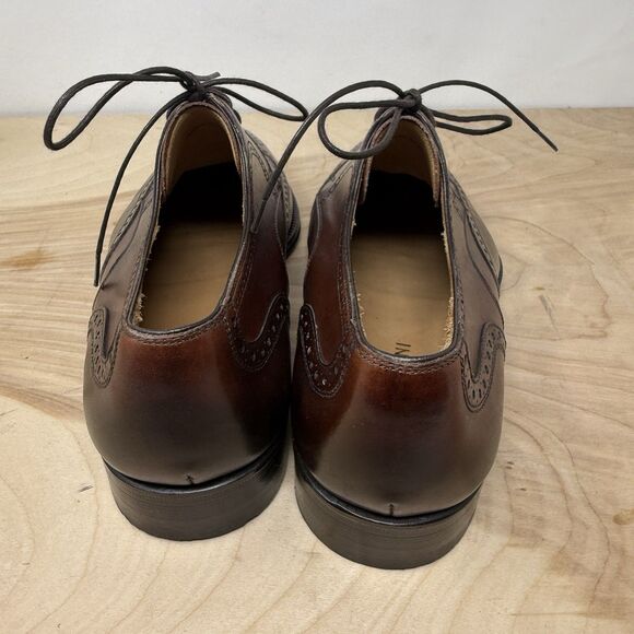 MAGNANNI Wing Tip Leather Brown Mens 7.5 M Oxford Shoes